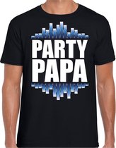 Party papa fun tekst t-shirt zwart heren M