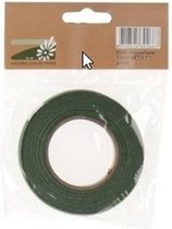 3x zakjes bloemstuk materialen - bloementape - bloemenband - groen - 1,3 cm breed