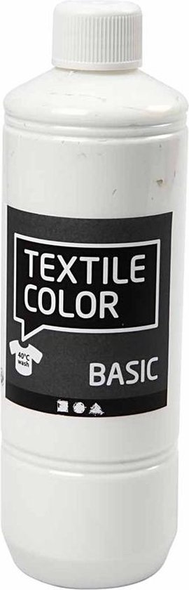 Peinture textile Creotime Textile Color Blanc - 500ml