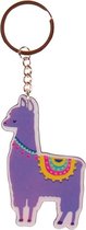 Sleutelhanger paars Alpaca