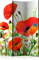 Kamerscherm - Scheidingswand - Vouwscherm - Country poppies [Room Dividers] 135x172 - Artgeist Vouwscherm