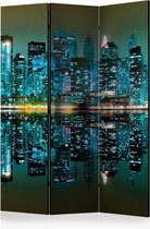 Kamerscherm - Scheidingswand - Vouwscherm - Gold reflections - NYC [Room Dividers] 135x172 - Artgeist Vouwscherm