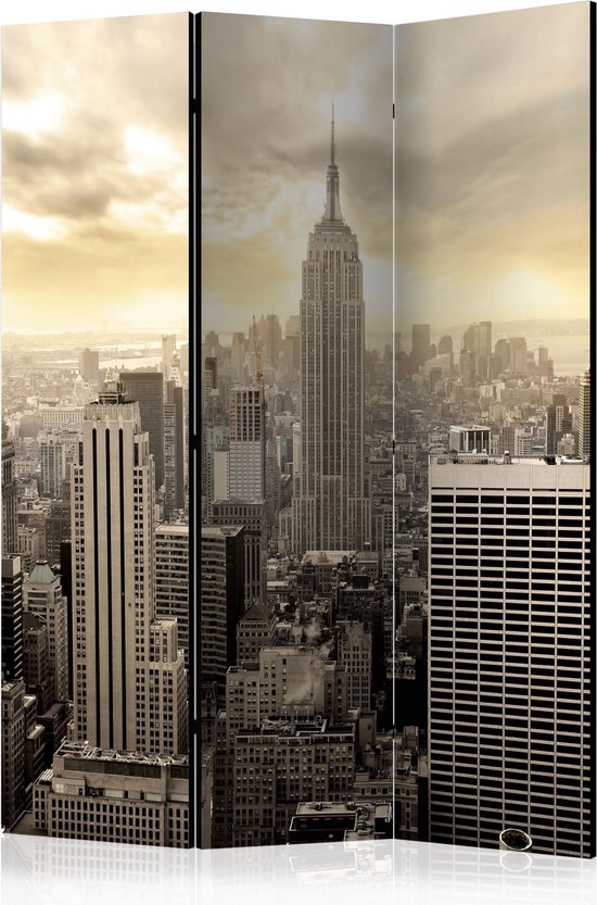 Kamerscherm - Scheidingswand - Vouwscherm - Light of New York [Room Dividers] 135x172 - Artgeist Vouwscherm