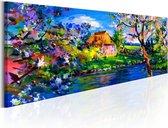 Schilderijen Op Canvas - Schilderij - Spring Charm 135x45 - Artgeist Schilderij