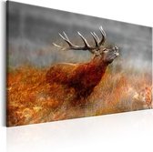 Schilderijen Op Canvas - Schilderij - Roaring Deer 120x80 - Artgeist Schilderij