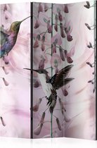 Kamerscherm - Scheidingswand - Vouwscherm - Flying Hummingbirds (Pink) [Room Dividers] 135x172 - Artgeist Vouwscherm