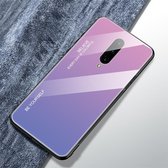 Voor OnePlus 7 Pro Gradient Color Glass Case (Lichtpaars)