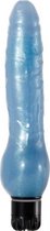 Blauwe glitter vibrerende dildo