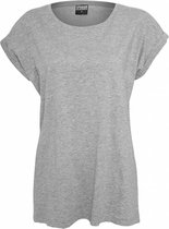 Urban Classics - Extended Shoulder Dames T-shirt - M - Grijs