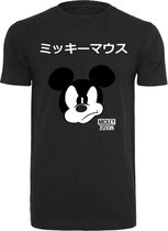Merchcode Mickey Mouse - Mickey Japanese Heren T-shirt - L - Zwart