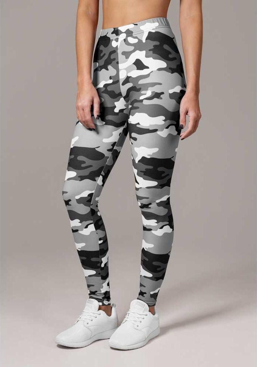 Urban Classics Snow Camo Legging L Grijs