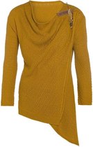 Knit Factory Emy Gebreid Dames Vest - Oker - 36/38
