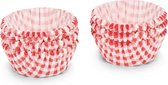 Patisse Cupcakevormen 5 Cm Papier Rood/wit 200 Stuks