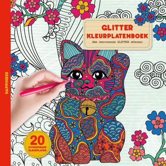 Afbeelding van het spel Glitter kleurplatenboek - Happiness