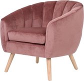Fauteuil Lino - Roze - Fauteuil - 76 x 78 x 73 - Velvet