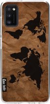 Casetastic Samsung Galaxy A41 (2020) Hoesje - Softcover Hoesje met Design - World Map Print