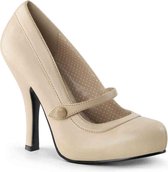 Pin Up Couture Pumps -35 Shoes- CUTIEPIE-02 US 5 Creme