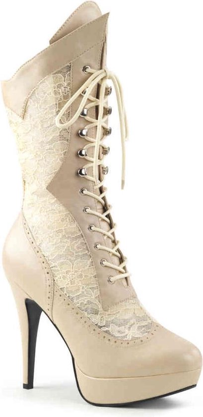 Pleaser Pink Label Laarzen -47 Shoes- CHLOE-115 US 16 Creme | bol.com