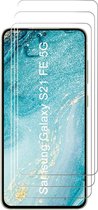 Screenprotector Glas - Tempered Glass Screen Protector Geschikt voor: Samsung Galaxy S21 FE - 3x