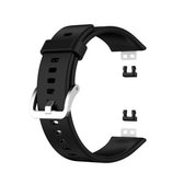 Voor Huawei Watch Fit smart Watch siliconen band TIA-B09 siliconen band (zwart)