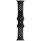 Vlindergesp Dual-tone vloeibare siliconen vervangende horlogeband voor Apple Watch Series 6 & SE & 5 & 4 44 mm/3 & 2 & 1 42 mm (donkergrijs + zwart)