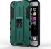 Supersonische pc + TPU schokbestendige beschermhoes met houder voor iPhone SE 2020/8/7 (groen)