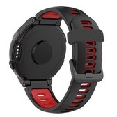 Voor Garmin Forerunner 220/230/235/620/630 / 735XT Tweekleurige siliconen vervangende horlogeband (zwart + rood)
