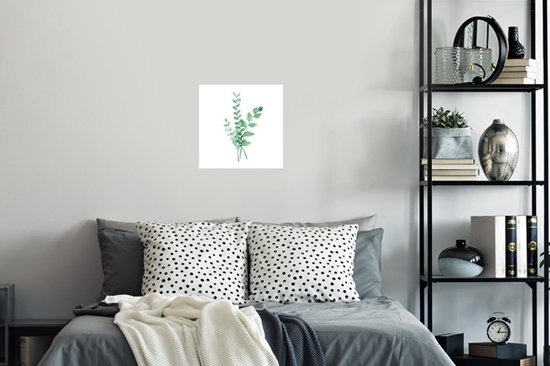 Stickers muraux - Aquarelle - Vert - Wit - 30x30 cm - Feuille adhésive