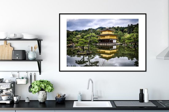 Cadre photo avec affiche - Pavillon - Kyoto - Japon - 120x80 cm - Cadre pour affiche