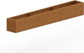 MySteel Cortenstaal plantenbak Texas xxl 3000x400 Inclusief Bodemplaat  - Hoogte: 800mm