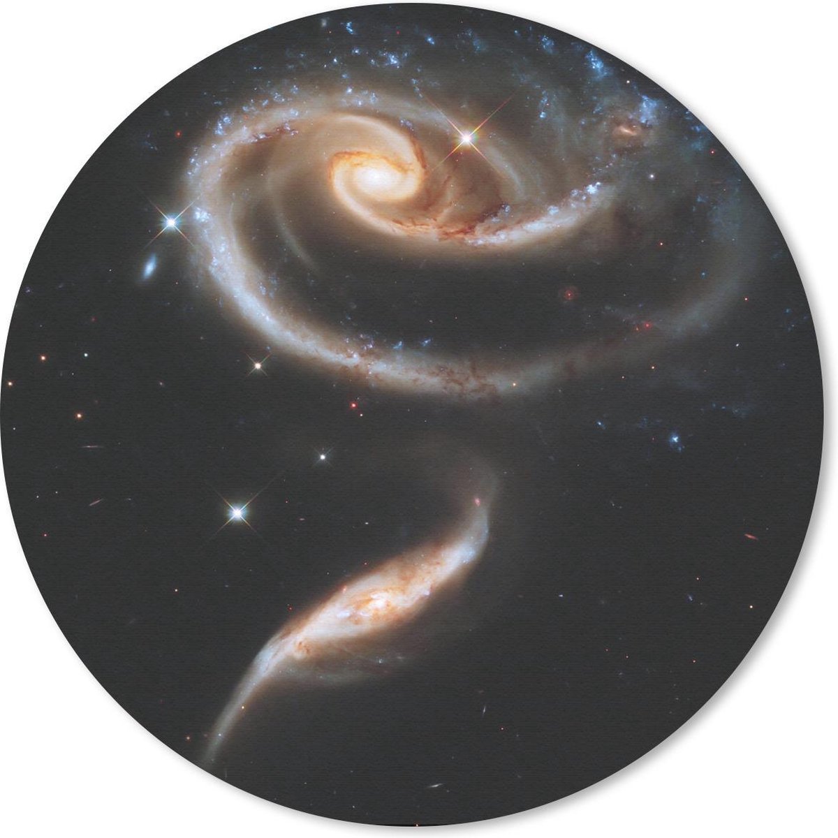 Muismat rond 20x20 cm - Mousepad Galaxy - Sterren - Wolk - Ronde muismatten