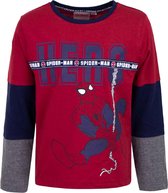 Marvel Spiderman shirt - Lange mouw - HERO - donkerrood - maat 122/128 (8)