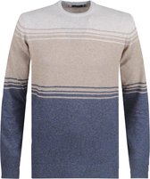 Consenso - Heren Trui - Merino Wol en Cashmere Blend - Beige Blauw