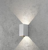 Konstsmide Cremona LED 2x 3W - Wandlamp flush verstelbaar - 230V - 3000K - grijs