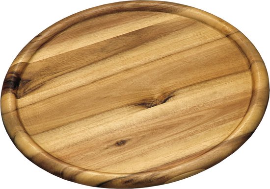 Houten serveerbord/pizzabord rond 32 cm - Pizzaborden/serveerborden van hout