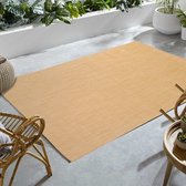 Flycarpets Nilus Effen Vloerkleed - Indoor en Outdoor - Geel - 80x150 cm