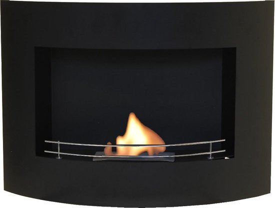 Enjoyfires wandhaard bio ethanol 63x45x15,5 cm - RVS/zwart