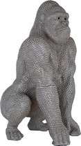 Decoratie gorilla zilver groot (r-000SP37245)