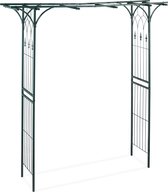 rozenboog metaal - 205 x 202 x 52 cm - tuin - weerbestendig - donkergroen