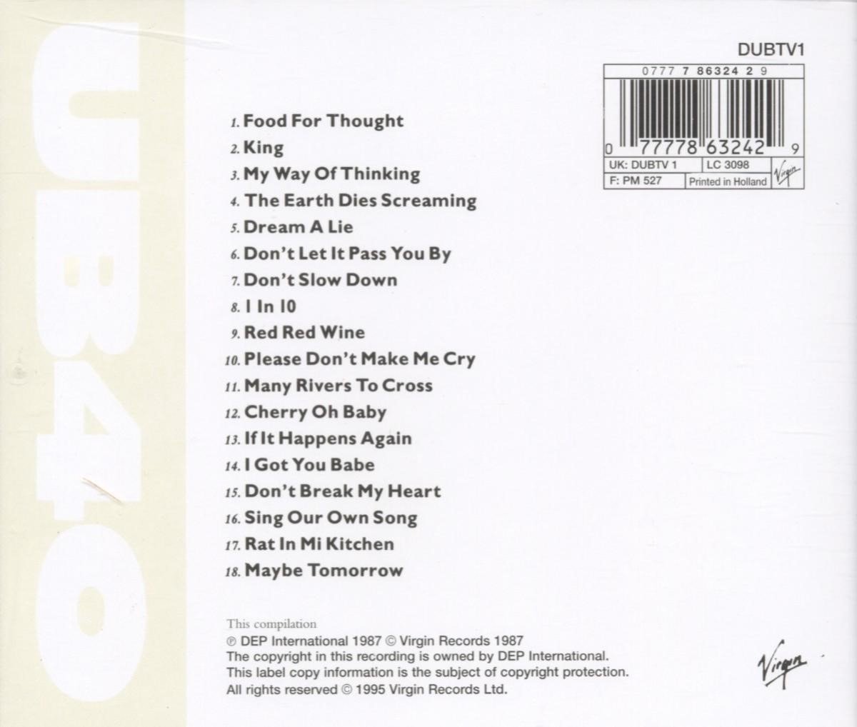 UB40 The Best Of UB40 Vol 1 (CD), UB40 CD (album) Muziek