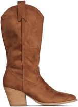 WELOVESHOES®  met Hak - Suedine - Camel - Maat 36