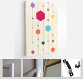 Abstract geometric pattern background. Background circles, triangles and square. Use for modern design, cover, template, decorated, brochure, flyer - Modern Art Canvas - Vertical -
