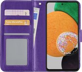 Hoes Geschikt voor Samsung A52s Hoesje Book Case Hoes Flip Cover Wallet Bookcase - Paars