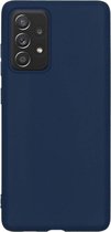 Hoesje Geschikt voor Samsung A52s Hoesje Siliconen Cover Case - Hoes Geschikt voor Samsung Galaxy A52s 5G Hoes Back Case - Donkerblauw