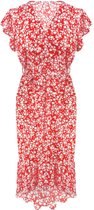 Bloem Ruffel Dress Rood