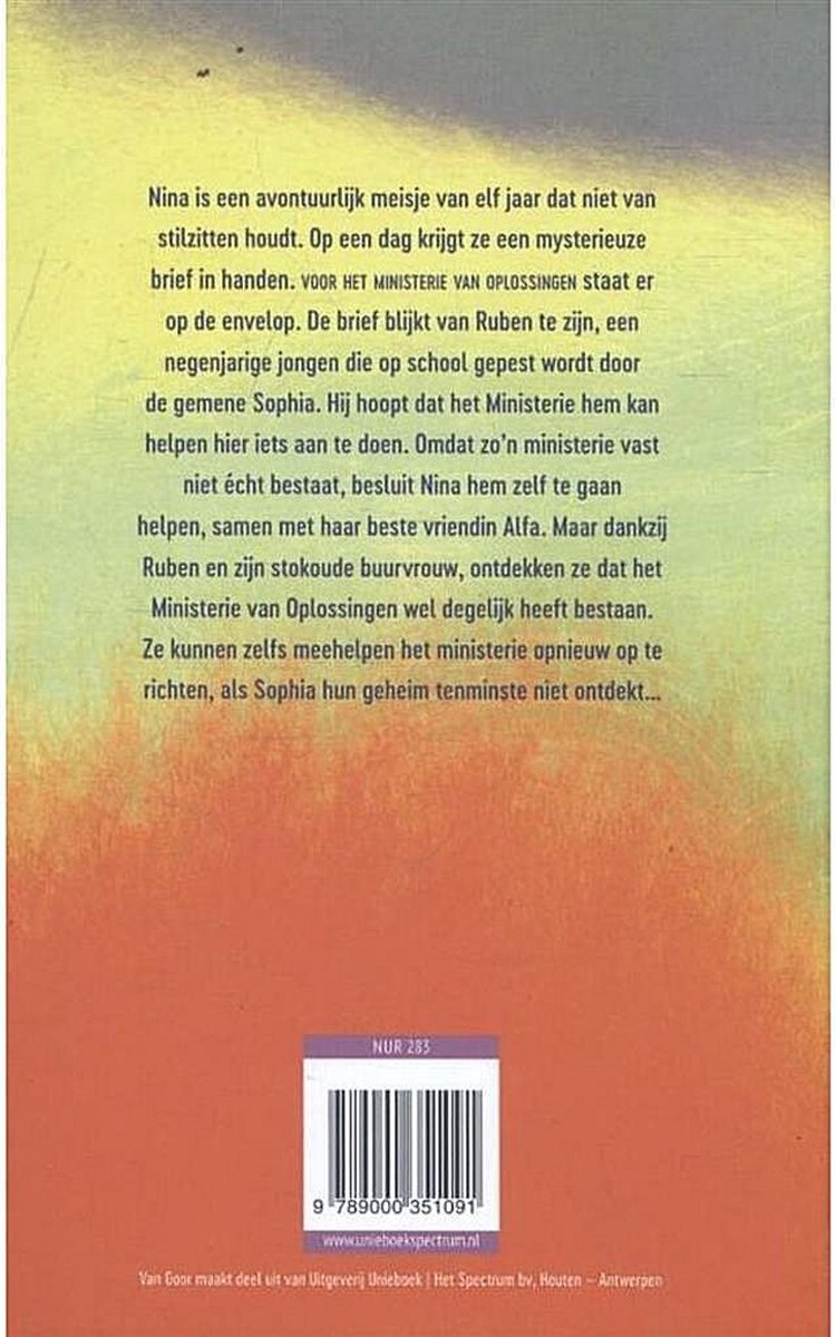 Het Ministerie van Oplossingen 1 - Het ministerie van Oplossingen - back cover