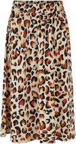 Pieces Rok Pcfalishi Mw Midi Skirt Bc 17116780 Pebble/leo Dames Maat - S