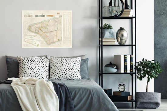 Affiche Carte - New York - Vintage - 80x60 cm