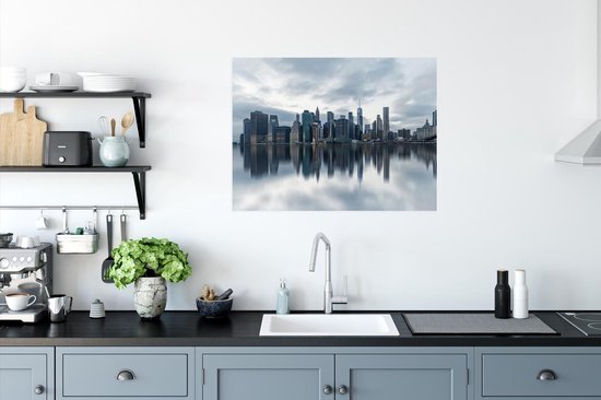 Poster Reflection of the New York skyline 80x60 cm - Tirage photo sur Poster (décoration murale salon / chambre)