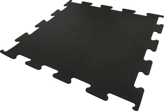 Fitness Vloer Interlock 8 mm full black 100x100x0,8cm